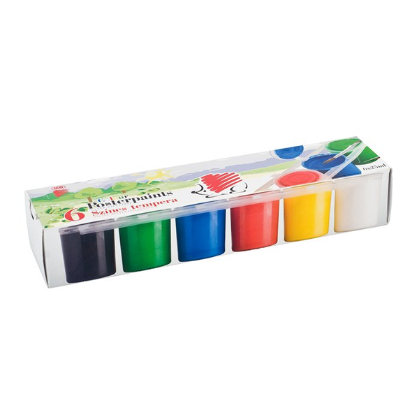 ICO Süni 6 tégelyes tempera készlet - 6 színű