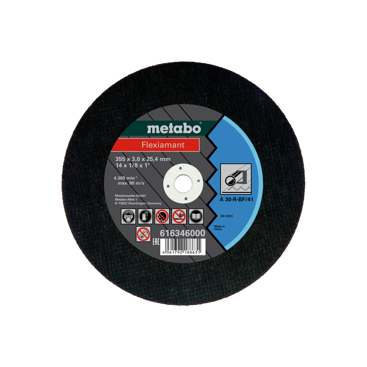 Metabo 616346000 Flexiamant 355X3.0X25.4 STEEL TF41 Vágókorong (616346000)