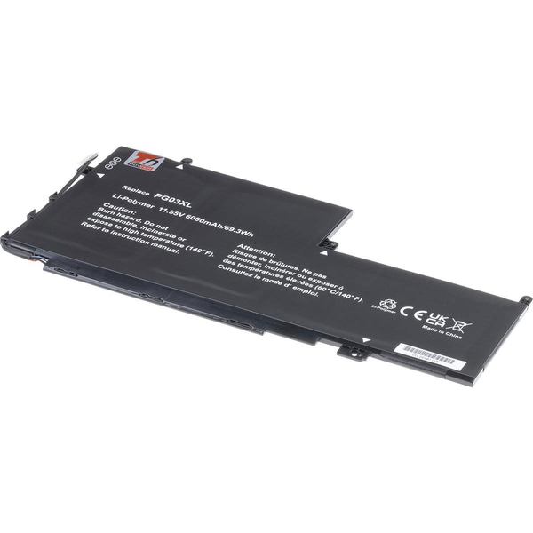 T6 Power for Hewlett Packard laptop 831758-005, Li-Poly, 11.55 V, 6000 mAh (69 Wh), black
