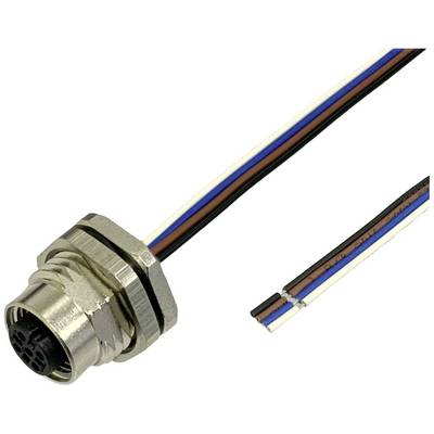 BKL Electronic 2703011 Érzékelő/működtető beépíthető hüvely M12 0.5 m Pólusszám: 4-May 1 db (2703011)