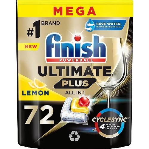 Finish Ultimate Plus All in 1 Lemon mosogatógép tabletta 72db (5999109582430)