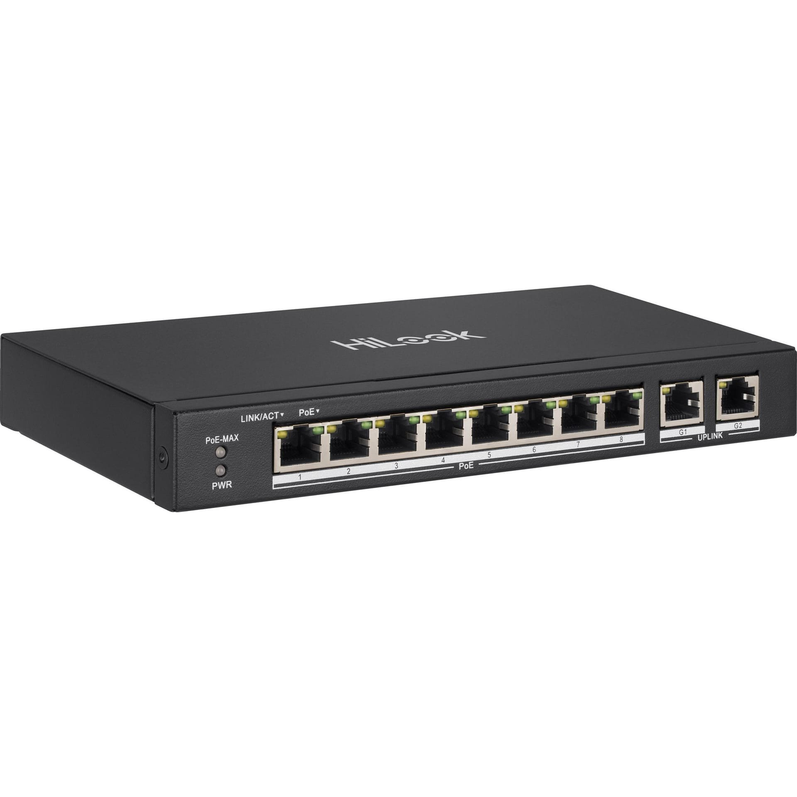 HiLook SW-10-POE sieťový prepínač Nespravované L2 Fast Ethernet (10/100) Podpora napájania cez Ethernet (PoE) Desktop Čierna (47184)