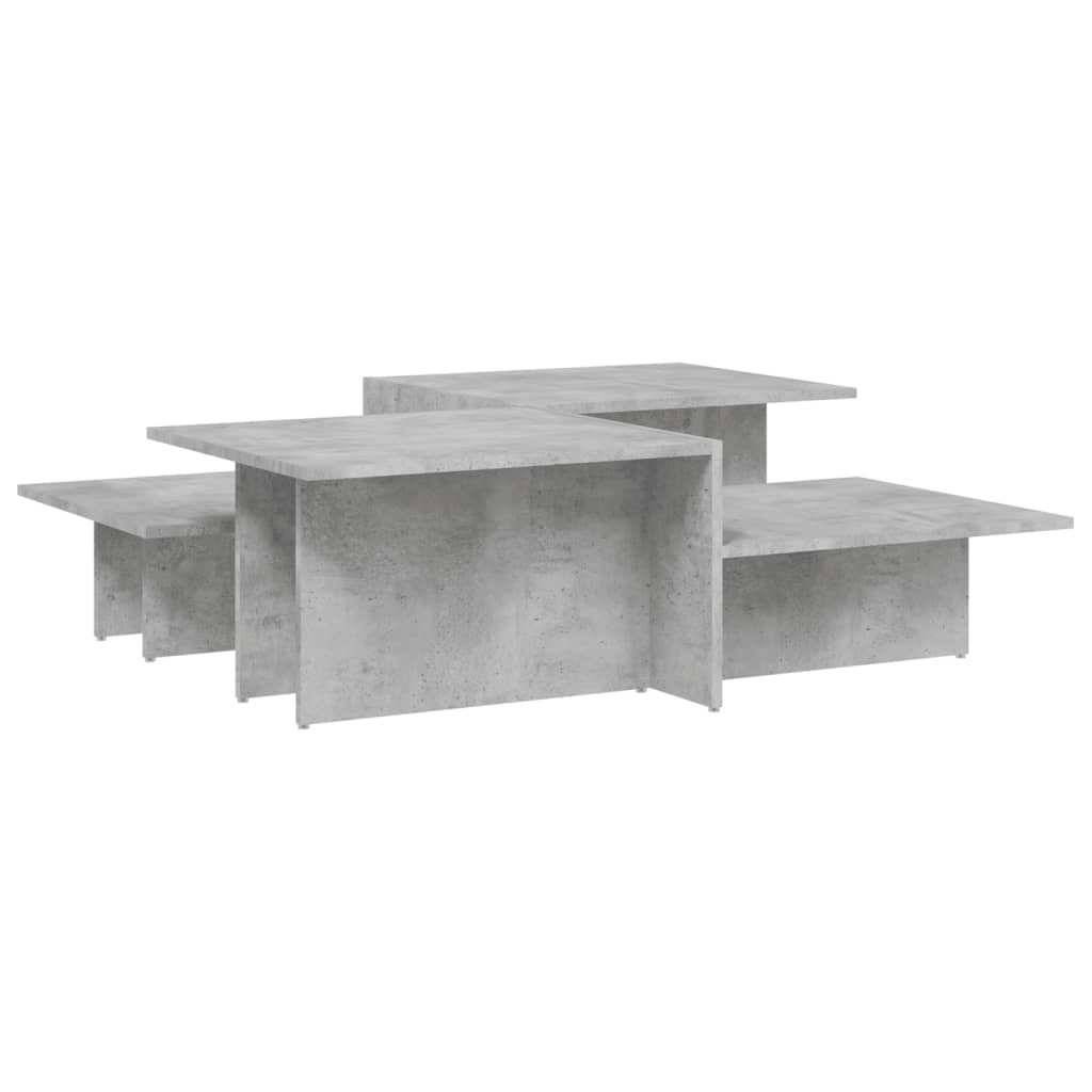 2 db betonszürke szerelt fa dohányzóasztal (3216153)