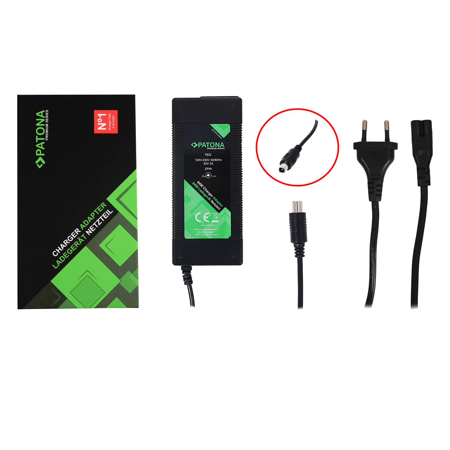 Patona PT7822 Xiaomi Mi Electric Scooter M365/PRO/PRO2/1S Elektromos roller töltő 42V (PT7822)