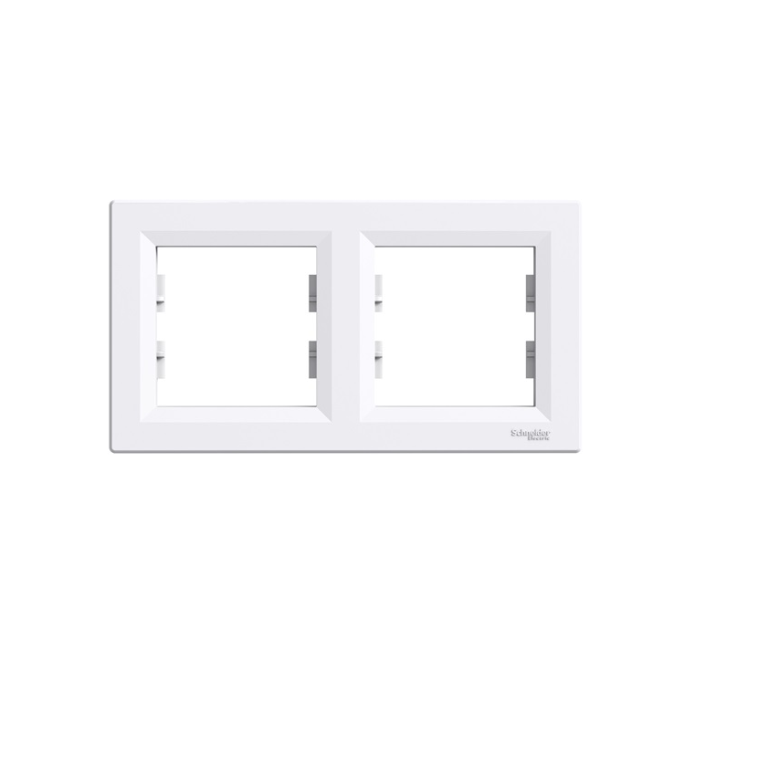 Schneider ASFORA Villanykapcsoló Keret vízszintes 2-es fehér (EPH5800221)