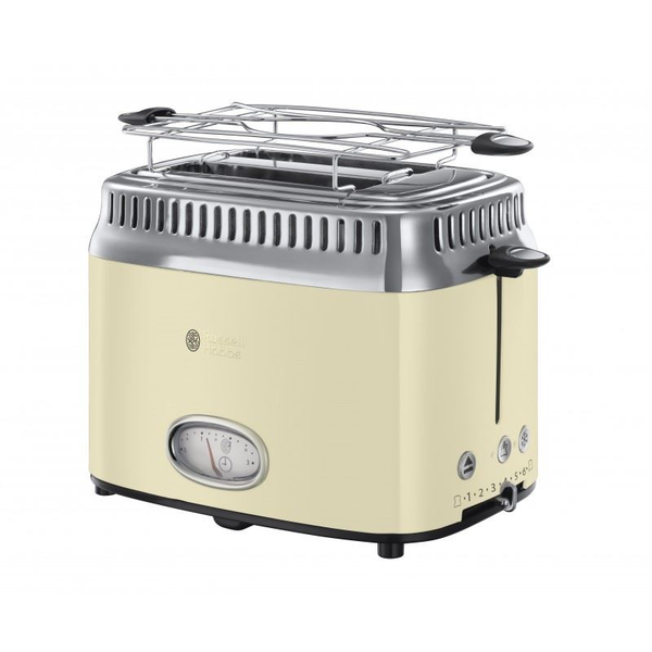 Russell Hobbs toustovač retro 21682-56 2 tousty široké otvory 1300W krémový