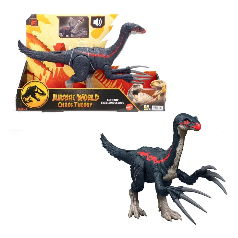 Mattel Jurassic World Chaos Theory Therizinosaurus Mozgatható dinó figura (JCG16)