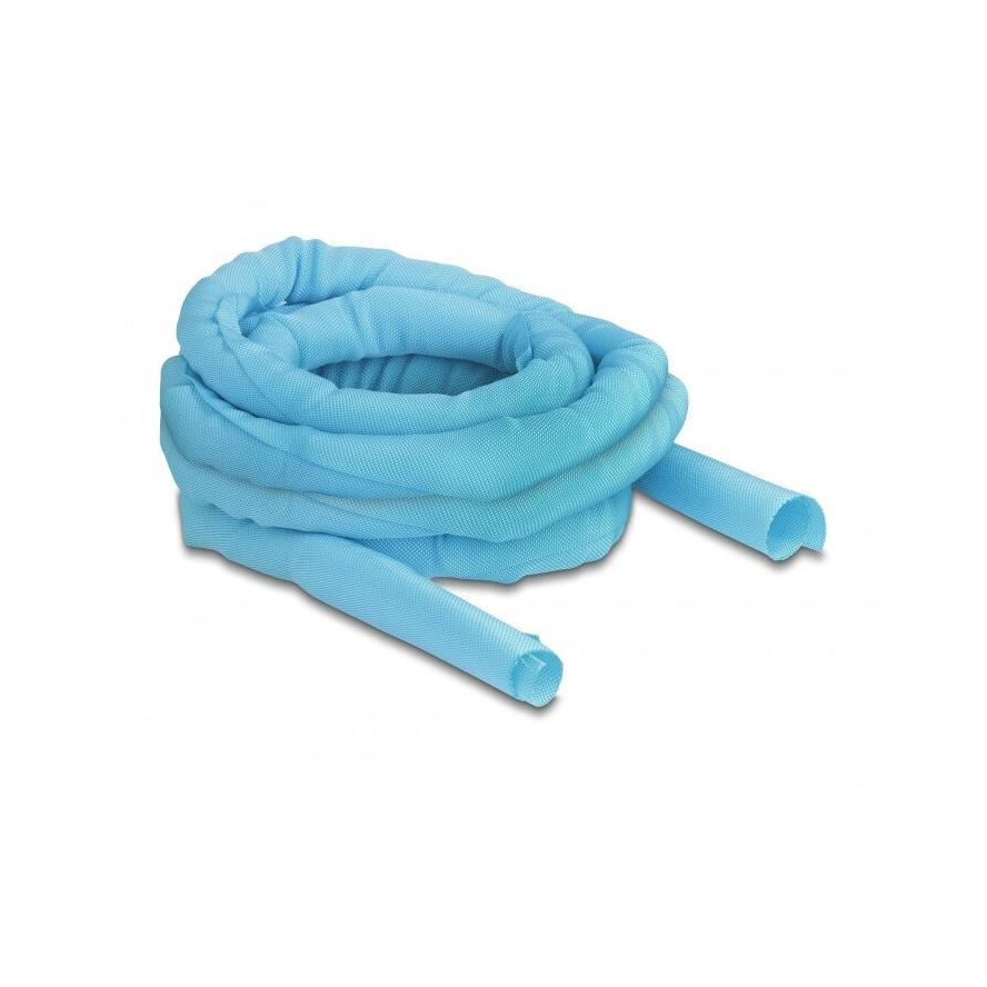 DELOCK Gewebeschlauch selbstschließ. hitzebest. 2mx25mm Blau (20879)
