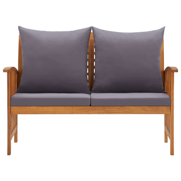 tömör akácfa kerti pad párnákkal 119 cm