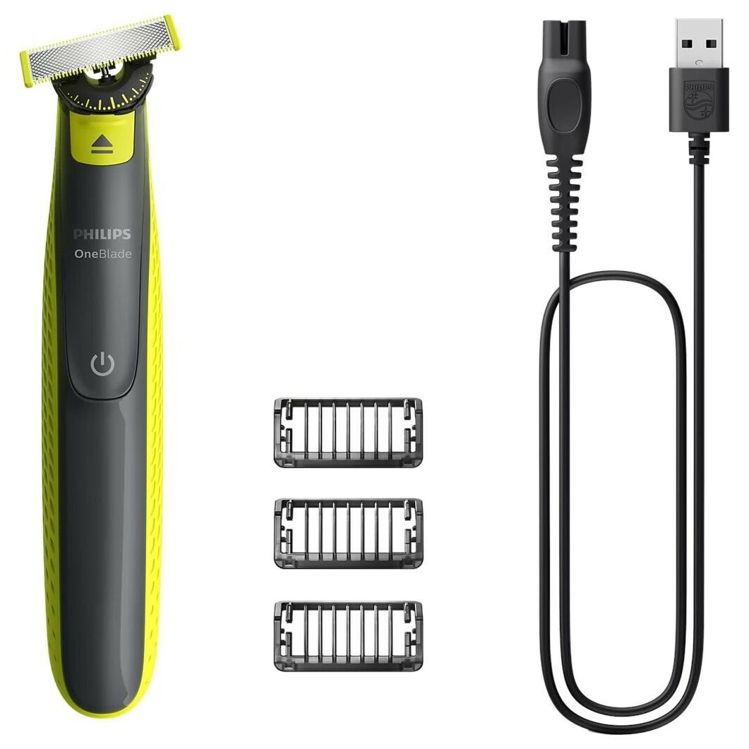 Philips Norelco OneBlade QP2724/23 pánsky holiaci strojček Planžetový holiaci strojček Zastrihávač Šedá, Limetka (QP2724/23)
