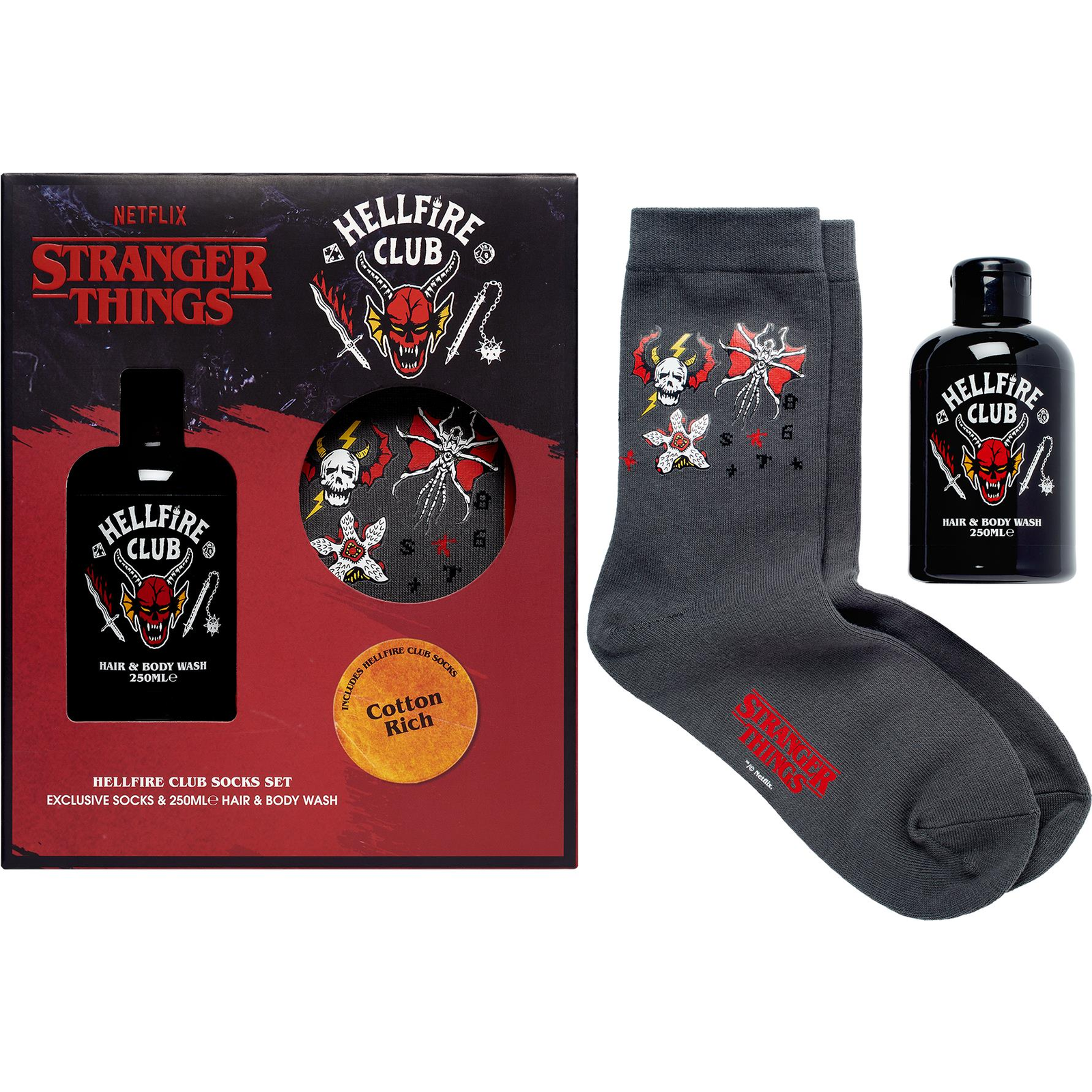 STRANGER THINGS Szett zoknival 250 ml (5013692271066)