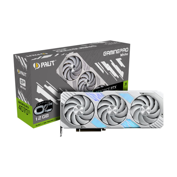 Palit GeForce RTX 4070 Ti 12GB GamingPro White OC videokártya (NED407TV19K9-1043W)