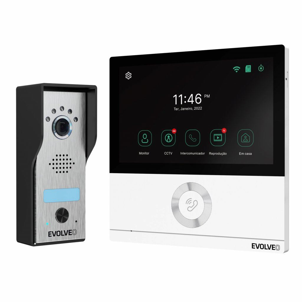 Evolveo DoorPhone AHD7 otthoni WiFi videotelefon készlet kapu- vagy ajtóvezérléssel (DPAHD7-W) (DPAHD7-W)