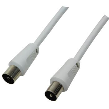 LogiLink Antennenkabel, ST/BU, 2,5m, weiß