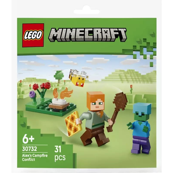 LEGO Minecraft 30732 Alex u táboráku - bitva