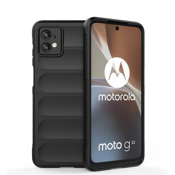 Motorola Moto G32, Szilikon tok, közepesen ütésálló, 3D minta, fekete (RS134245)
