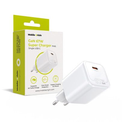 Nabíjačka Mobile Origin GaN Super Charger s jedným USB-C portom PW6 67W