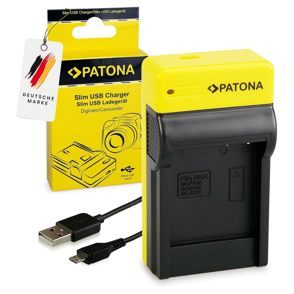 Patona PT151549 Foto Panasonic DMW-BCF10E slim USB Akkumulátor töltő (PT151549)