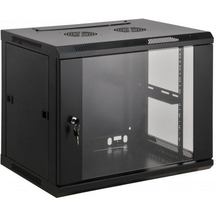 Intellinet 711975 шкаф за монтиране на апаратура 15U Поставка монтирана в стена Черен