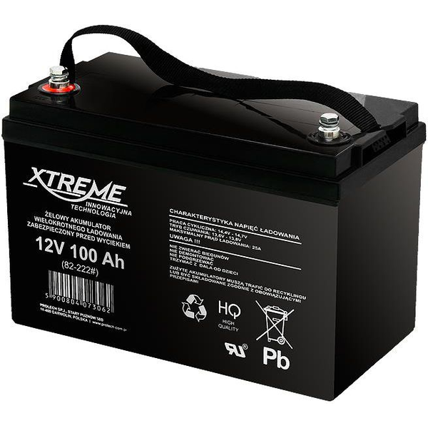 82-222# Gél Akkumulátor 12V/100Ah Xtreme Súly 29Kg, 327X214X167_8