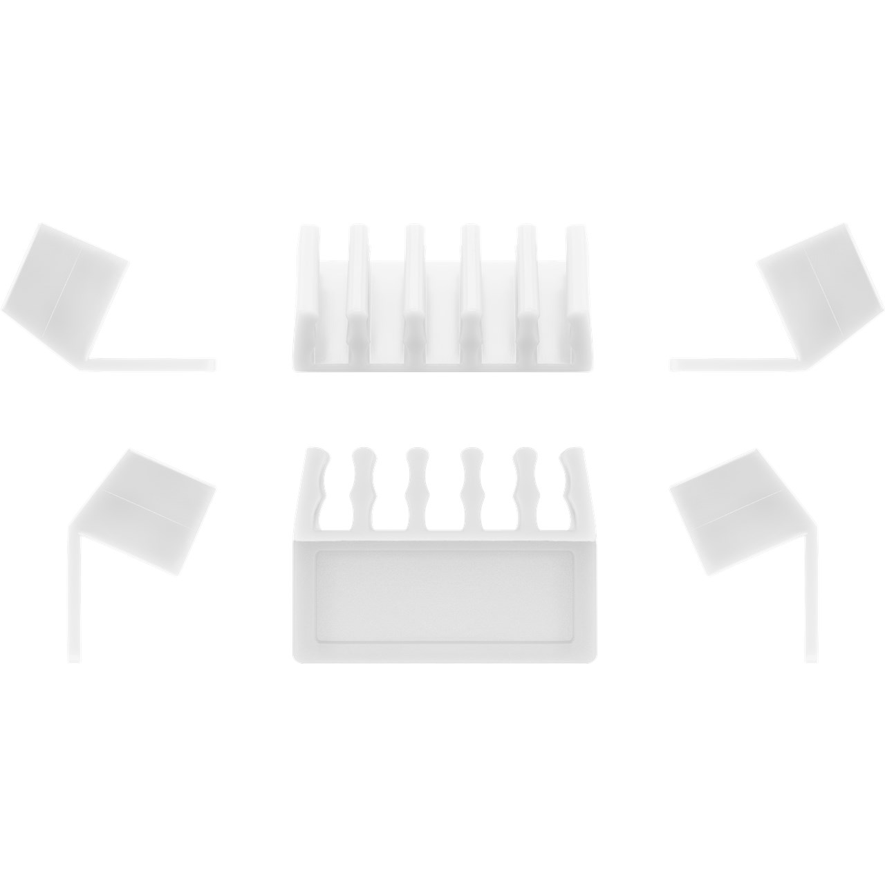 Goobay 5-utas kábelrendező 2db - Fehér (70431)