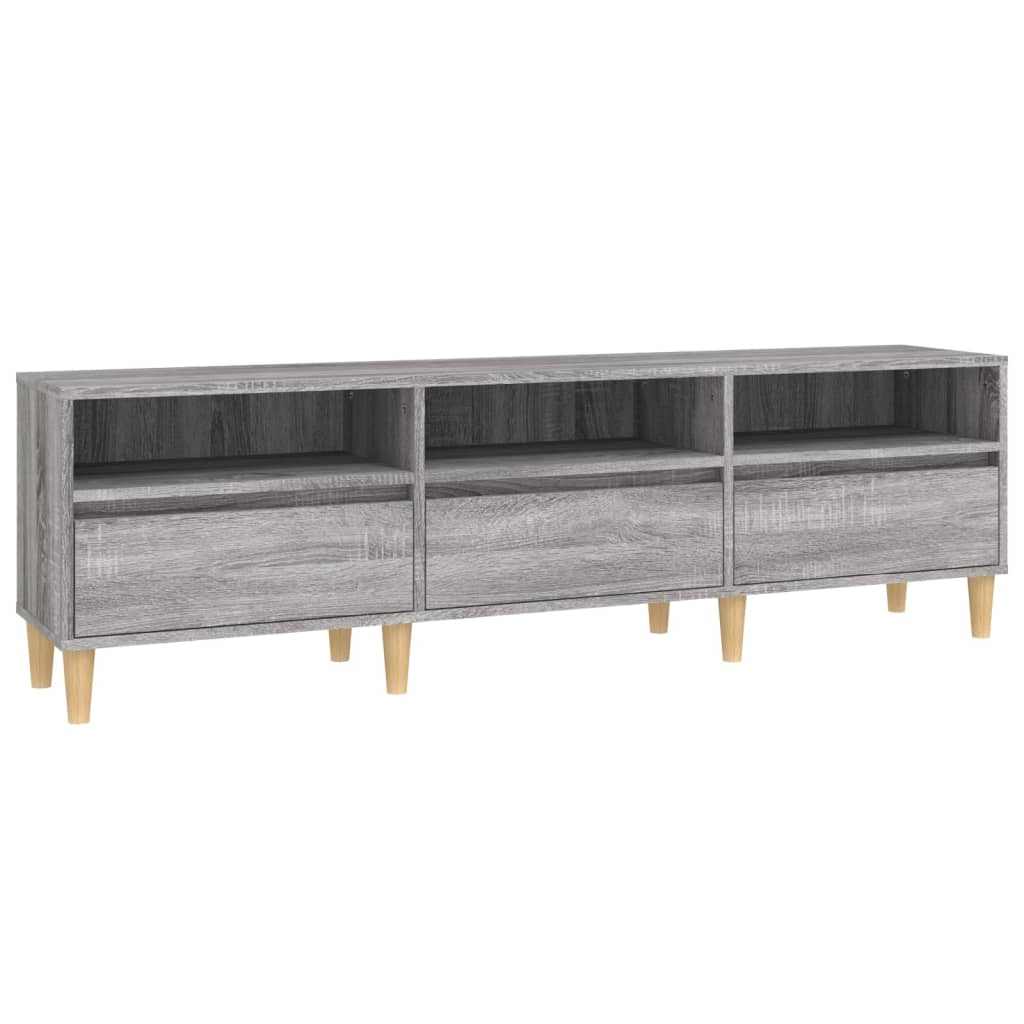 szürke sonoma színű szerelt fa TV-szekrény 150x30x44,5 cm (831915)