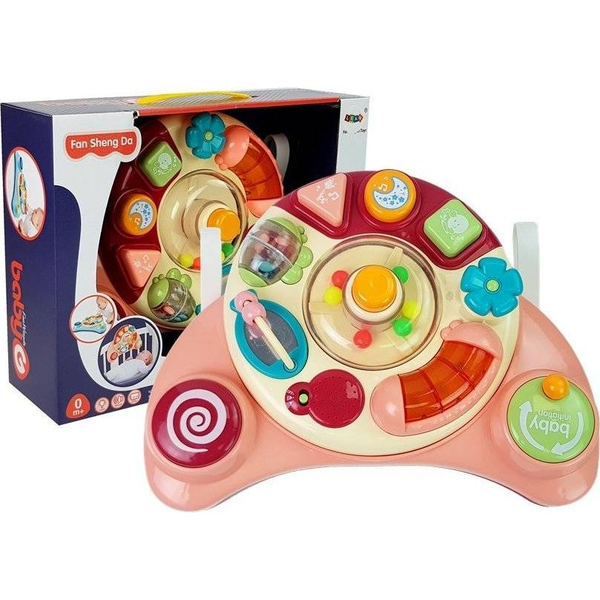 Interaktív Panel Bébi Játék Zenei Állat Hangok Rózsaszínű