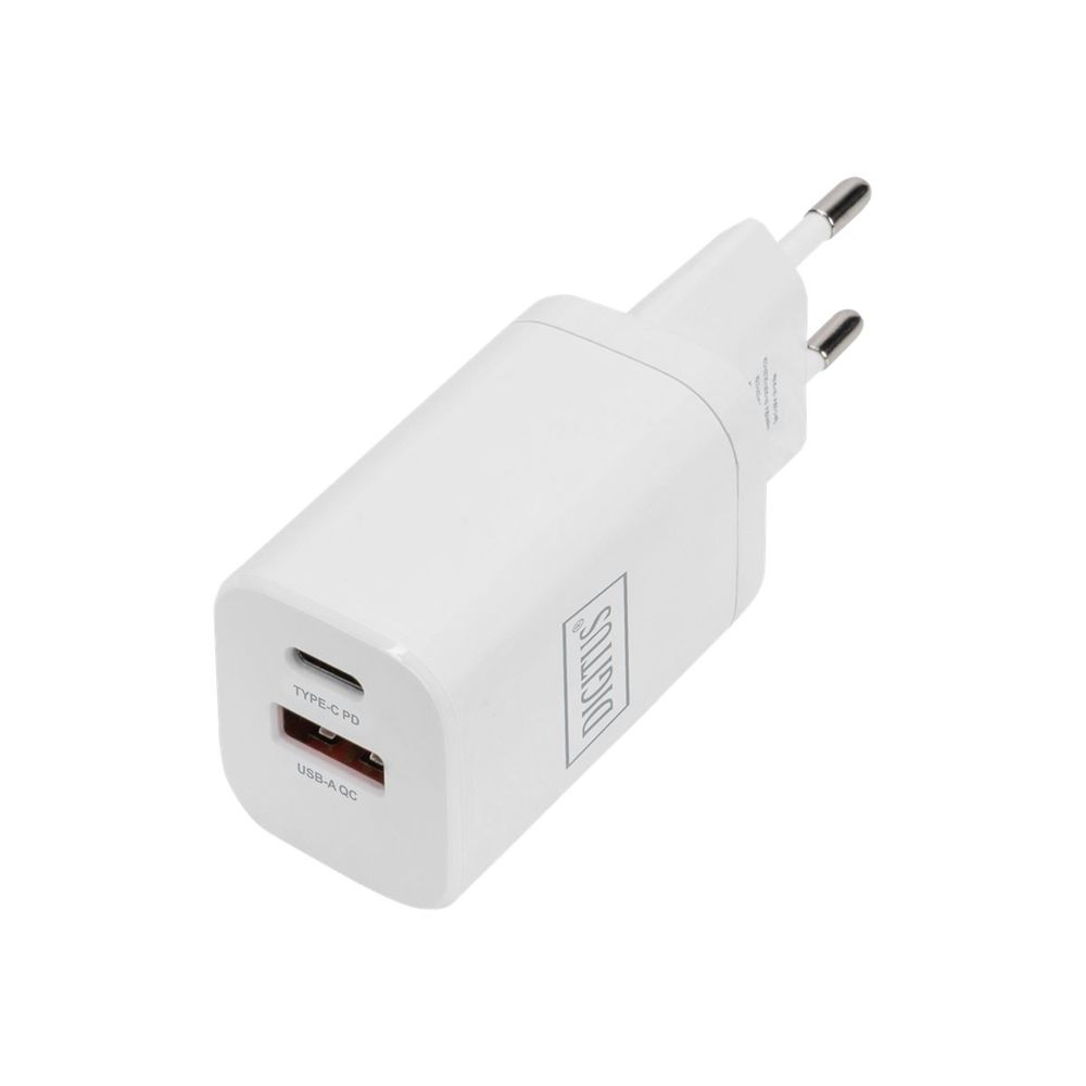 Digitus DA-10062 USB-A/USB-C Hálózati töltő - Fehér (30W) (DA-10062)