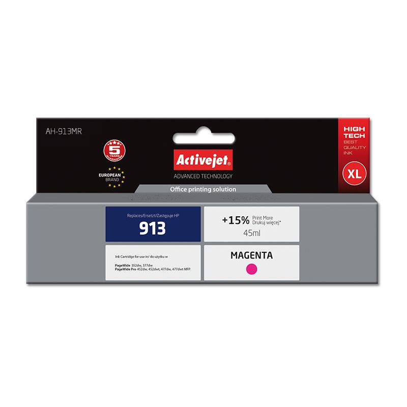 ActiveJet (HP 913 F6T78AE) Tintapatron Magenta (AH-913MR)