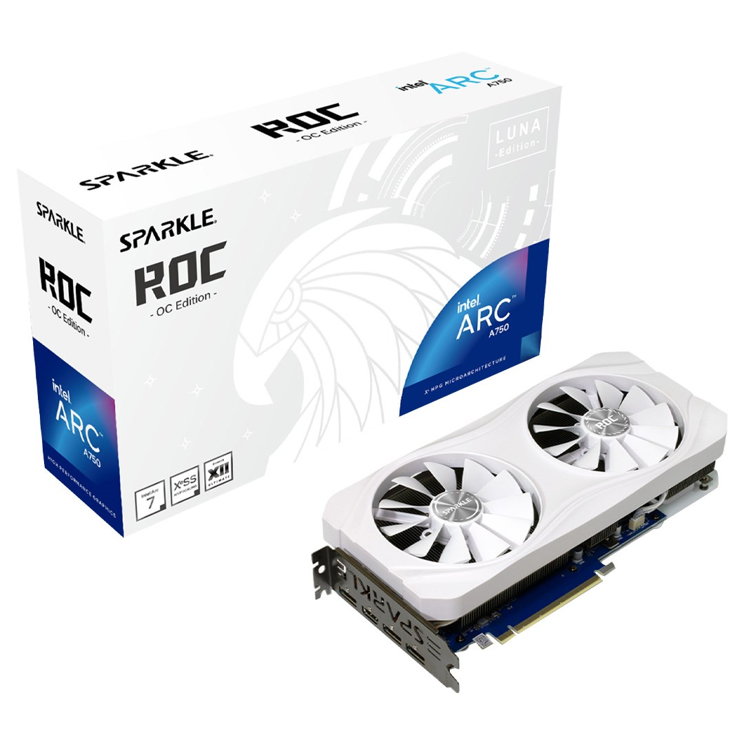 Sparkle Intel Arc A750 8GB GDDR6 ROC Luna OC Edition Videókártya (1A1-S00413600G)