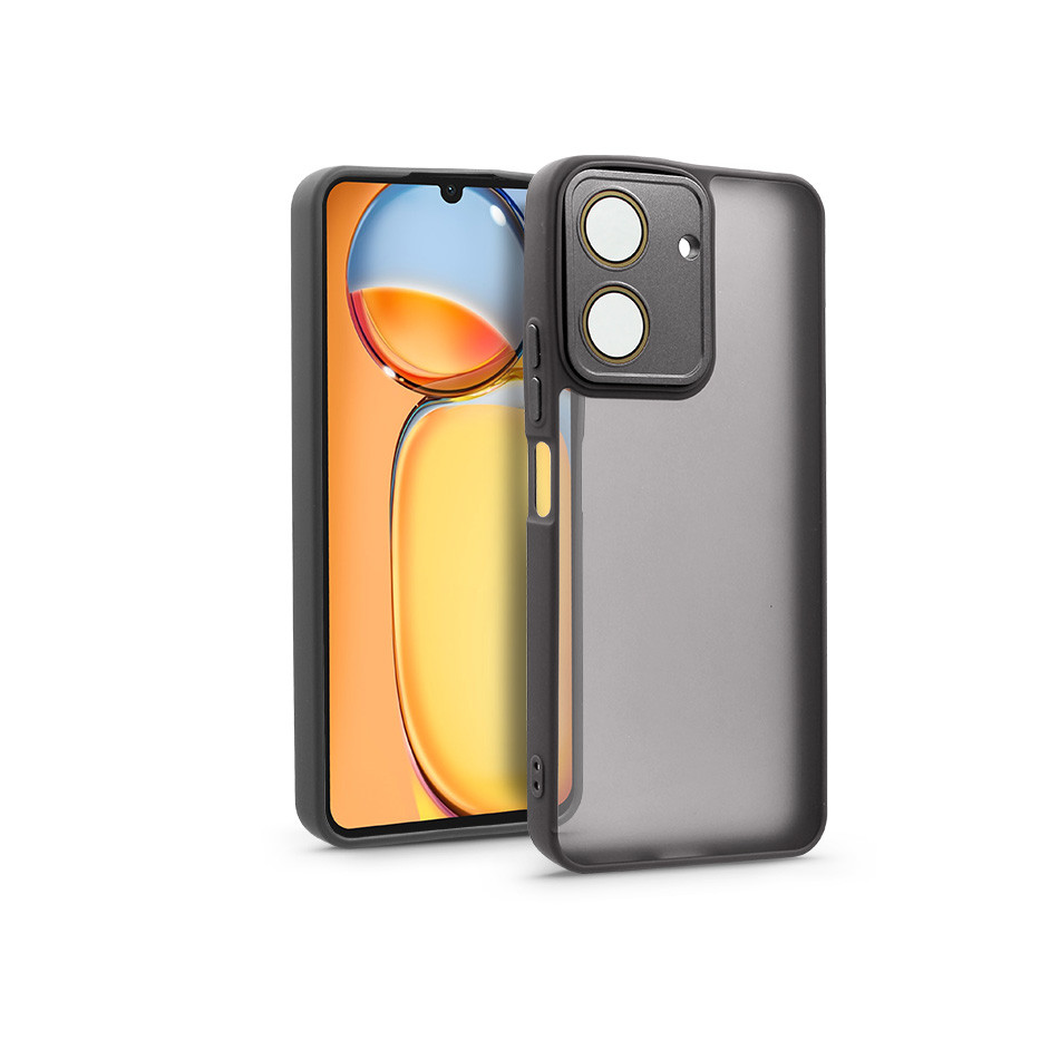 Xiaomi Redmi 13C hátlap kameravédő peremmel, lencsevédő üveggel - Variete - fekete (HF256752)