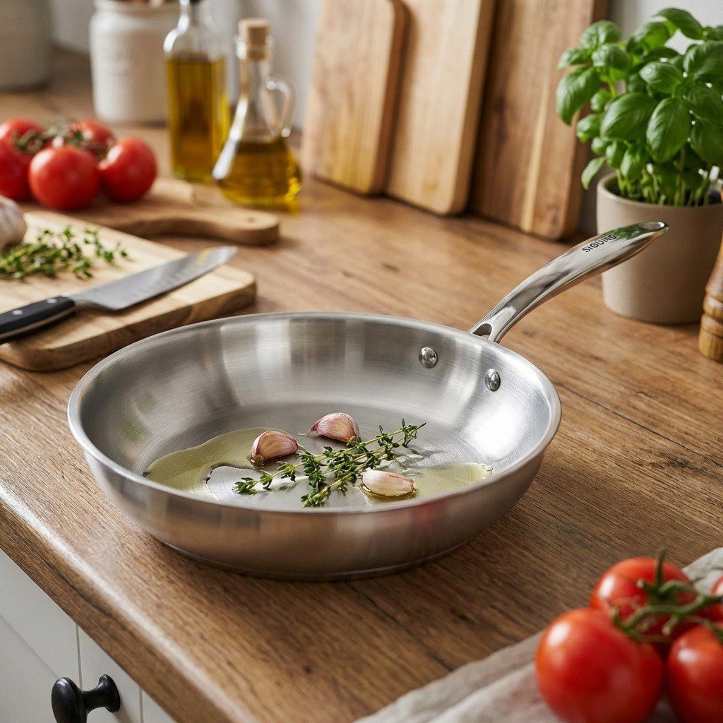 Siguro Pure Delight serpenyő, 24 cm átmérő, prémium rozsdamentes acél (SGR-CS-P724SU)