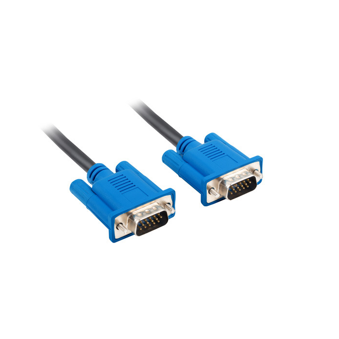 Lanberg CA-VGAC-10CU-0030-BK VGA - VGA kábel 3m - Fekete/Kék (CA-VGAC-10CU-0030-BK)