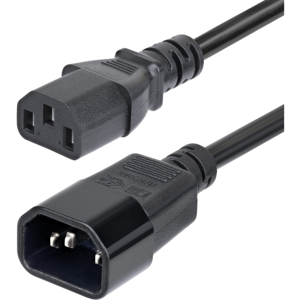 StarTech.com PXTC13C141415FEU electriciteitssnoer Zwart 4,57 m C14 stekker C13 stekker