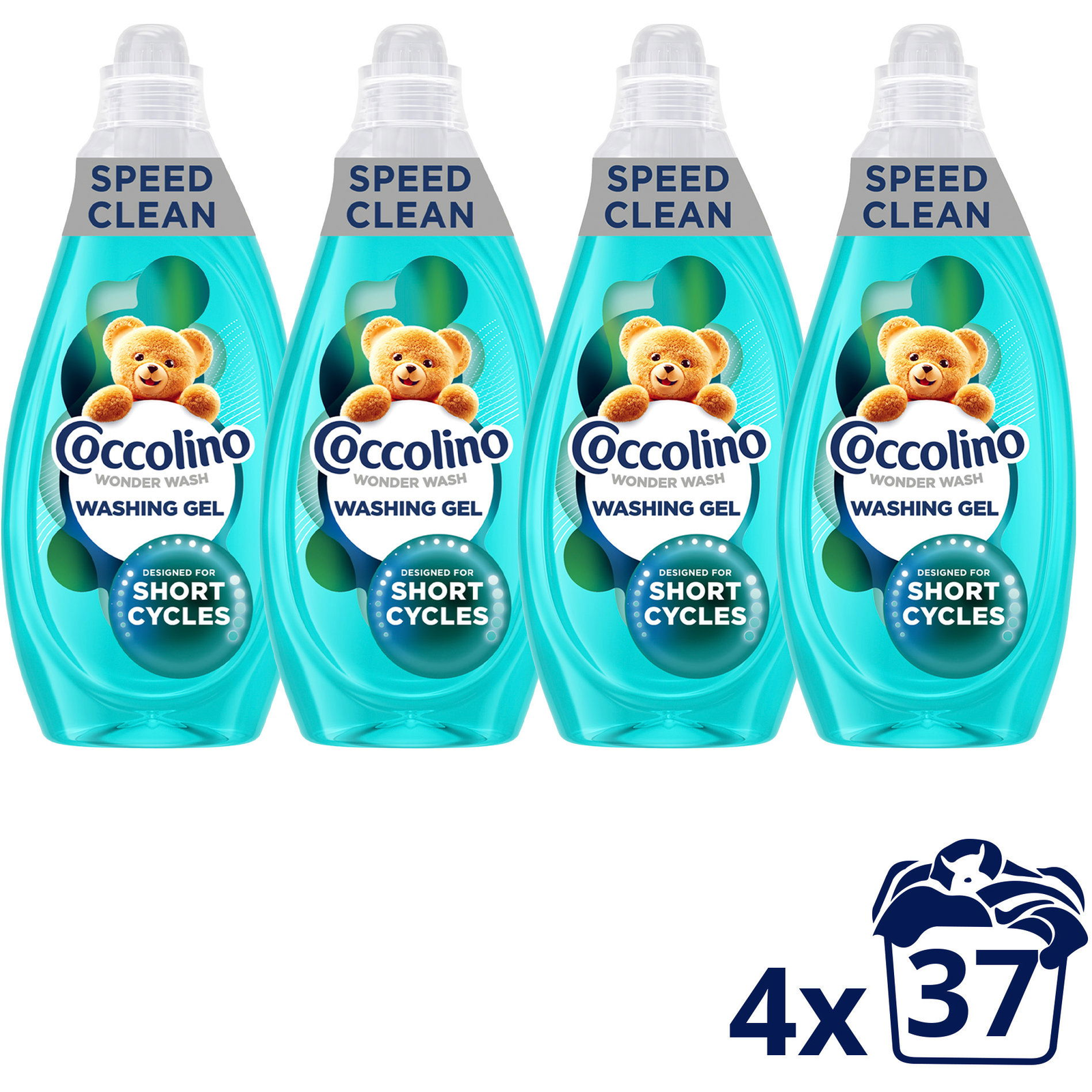 COCCOLINO Wonder Wash Speed Clean 4 × 1,48 l (37 mosás) (8720181676451)