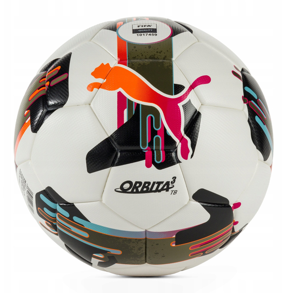 Puma Orbita 3 TB focilabda, FIFA minőség, 5-ös méret, fehér/fekete/narancs