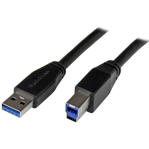 StarTech.com USB3SAB5M USB-kabel USB 3.2 Gen 1 (3.1 Gen 1) USB A USB B 5 Gbit/s Zwart