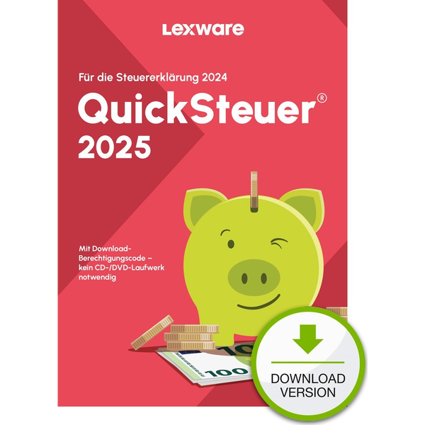 Lexware QuickSteuer 2025 Download Връщане на данъци 1 лицензия(и)