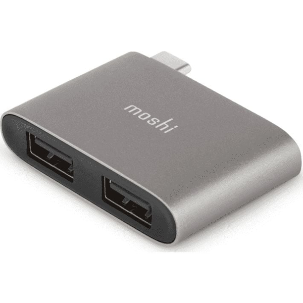 Moshi USB-C to Dual USB-A Adapter Titánium szürke