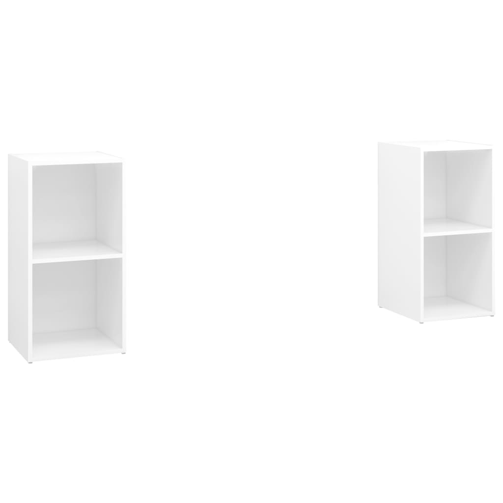 2 db fehér forgácslap TV-szekrény 72 x 35 x 36,5 cm (3079898)