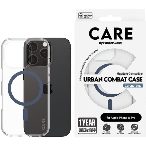 PanzerGlass CARE by PG Blue MagSafe iPhone16 6.3 Pro mobiltelefon etui Cover