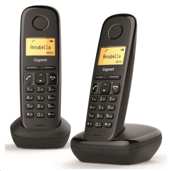 Телефон DECT без кабел Gigaset A170, Caller ID, Черен