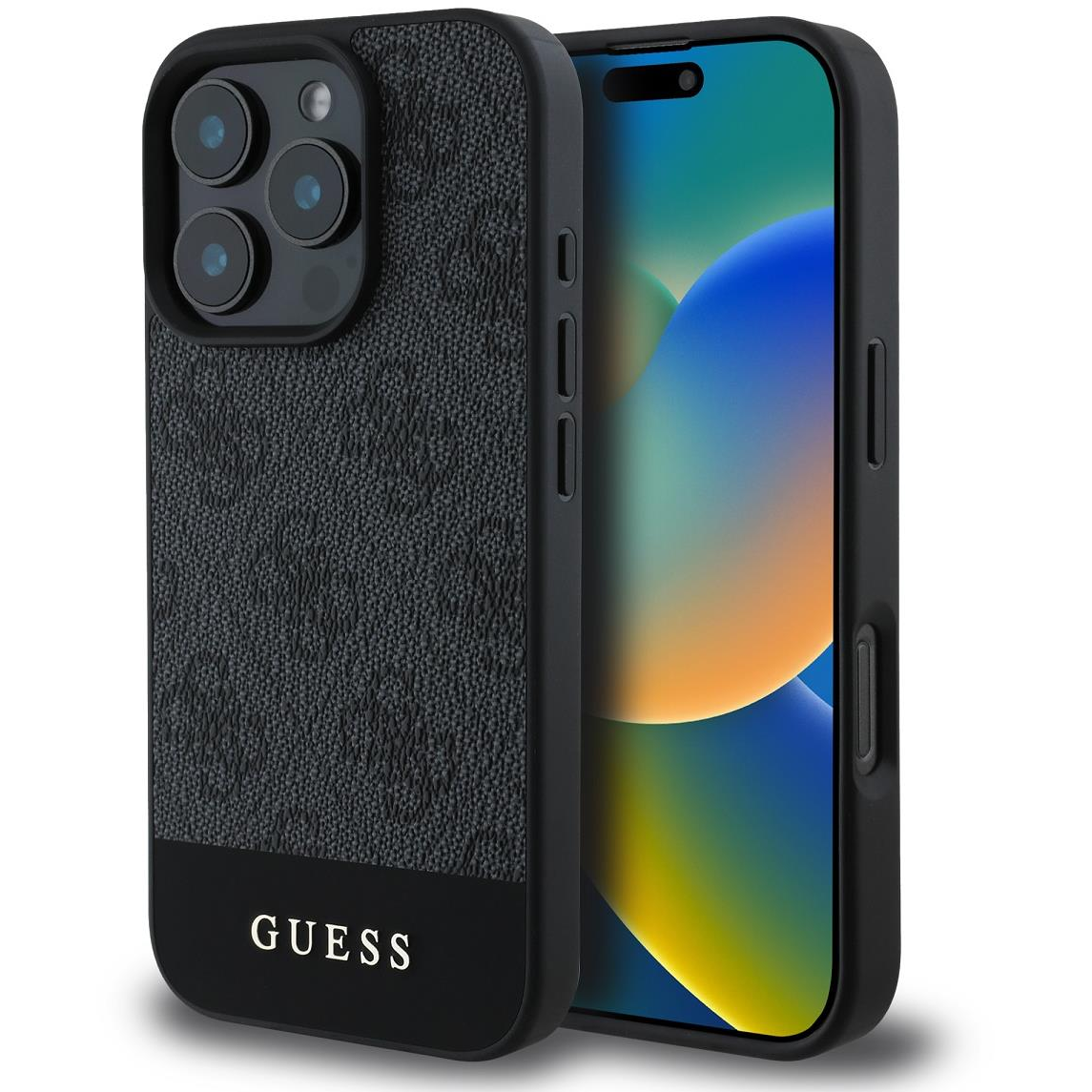 Guess PU 4G Stripe iPhone 16 Pro Max Grey tok (GUHCP16XG4GLGR)