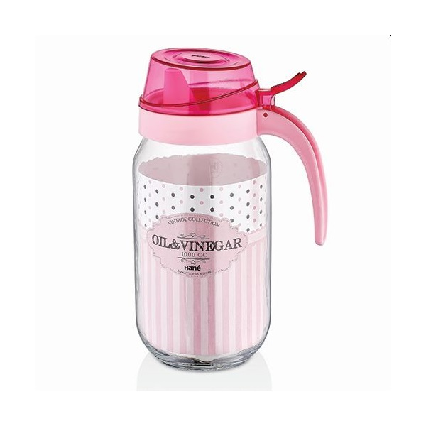 IRIS Vintage olajos üveg palack 1.000ml, rózsaszín vagy menta színű HN-1602 (HN-1602)