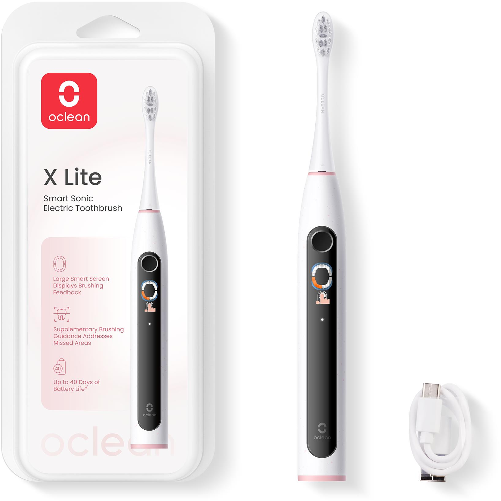 Oclean X Lite Grey Smart Sonic Elektromos Fogkefe (6970810555981)