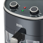 Компактен фритюрник Morphy Richards 480007 с визуален дисплей за пържене, сив