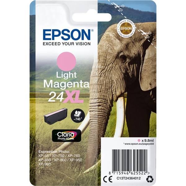 Epson Elephant C13T24364022 blækpatron 1 stk Original Lys magenta