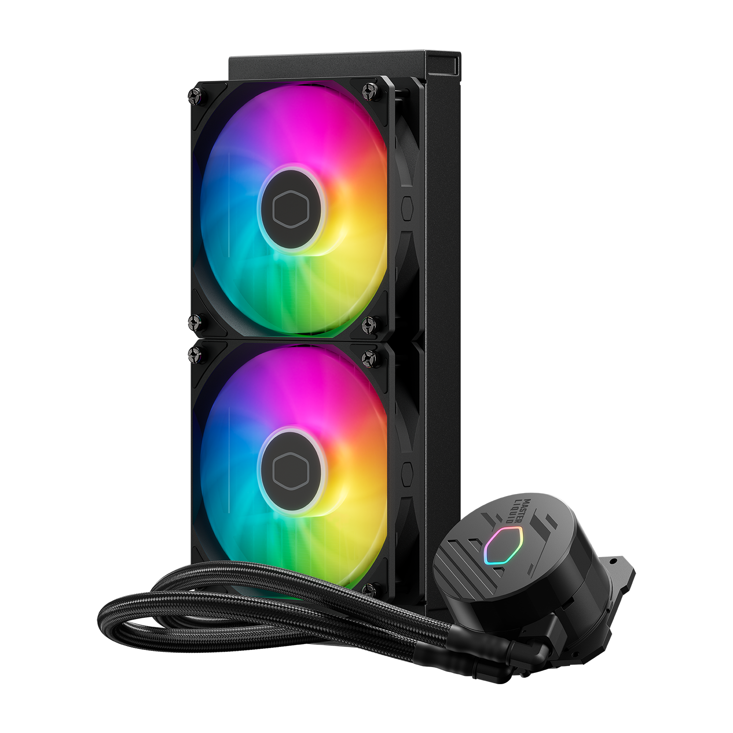 Cooler Master MasterLiquid 240 Core II ARGB Processzor Vízhűtés Fekete (MLW-D24M-A18PA-R1)