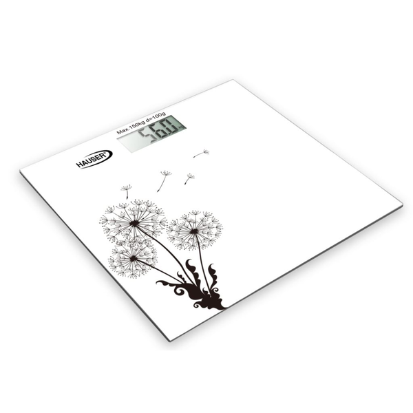 Персонален кантар Hauser DPS-204W, максимално измерване 150 кг, бял