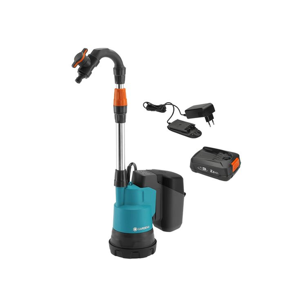 Gardena 14602-20 Akkumulátoros hordóürítő szivattyú 2000/2 18V P4A akkumulátorral